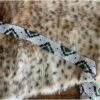 Custom beaded hat band fallon francis white and turquoise