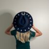 Squash Blossom burned fashion hat by fallon francis blue