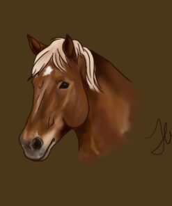 custom digital art pet portrait fallon francis horse