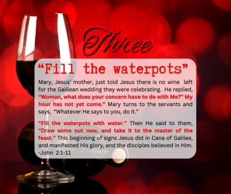 THREE Red Letters_Fill the waterpots_Rebel-Faith 2024